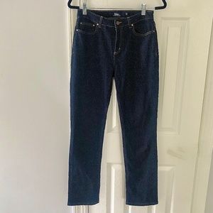 Boden High Rise Dark Wash Straight Leg Denim Jeans